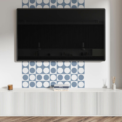 Vinyl fliesen selbstklebend Mesh-Kreise im geometrischen Stil