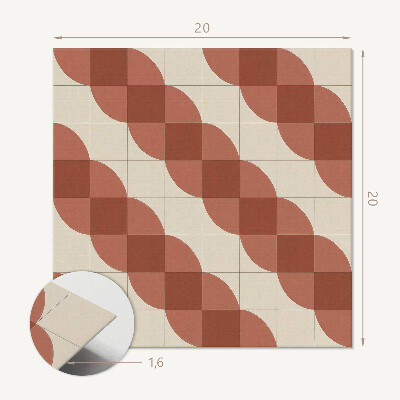 Vinyl fliesen Wellenförmige geometrische Formen