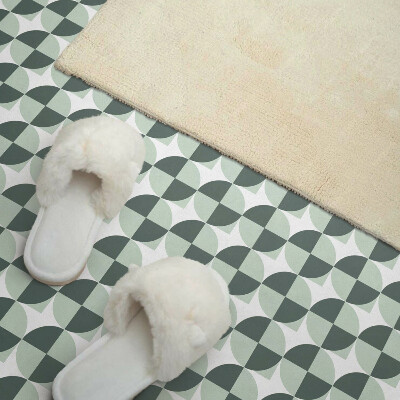 Vinyl fliesen selbstklebend Geometrische Formen aus Kreisen und Quadraten