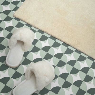 Vinyl fliesen selbstklebend Geometrische Formen aus Kreisen und Quadraten