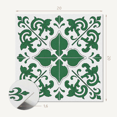 Pvc fliesen Ornamentale Pflanzenmuster im klassischen Stil