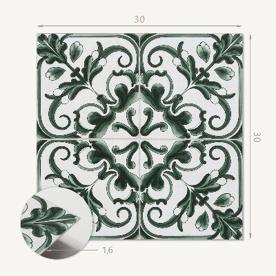 Vinyl fliesen selbstklebend Geometrie der Pflanzenquadrate