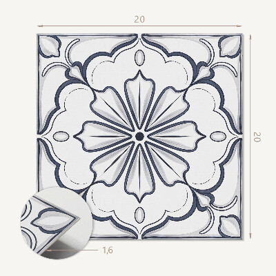 Pvc fliesen Blumenmuster auf der Fliese