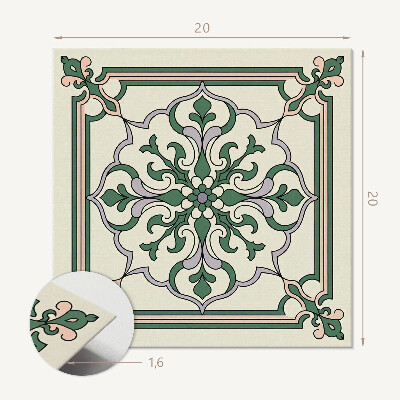 Pvc fliesen Ornamente im floralen Muster