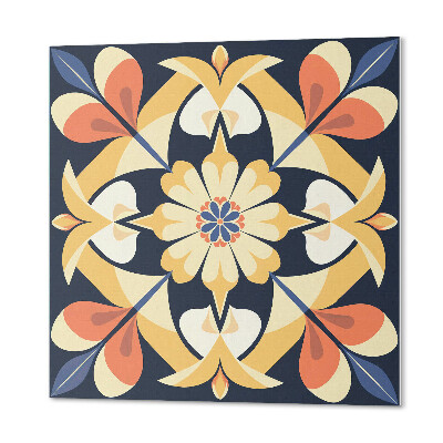 Pvc fliesen Mandala mit floralen Akzenten