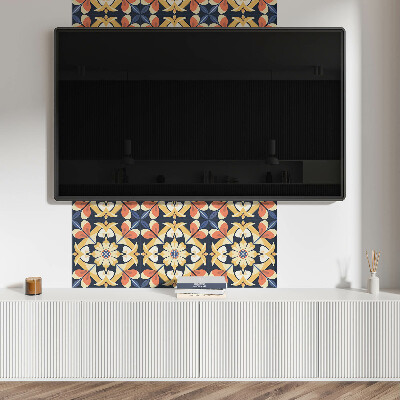 Pvc fliesen Mandala mit floralen Akzenten
