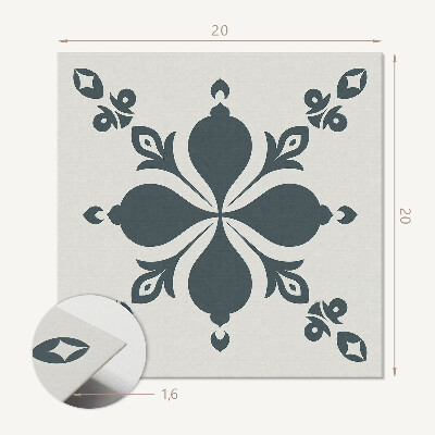 Vinyl fliesen selbstklebend Ornamentales Blattmuster