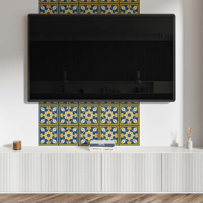 Vinyl fliesen Symmetrisches Blumenmotiv