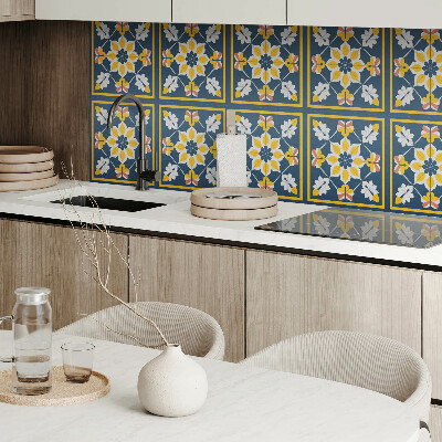 Vinyl fliesen Symmetrisches Blumenmotiv
