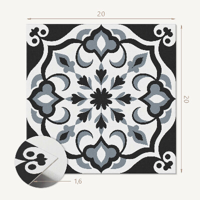 Pvc fliesen Ornamentales Blumenmuster