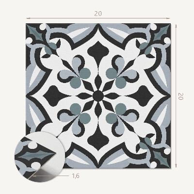 Vinyl fliesen selbstklebend Exquisites Pflanzendesign