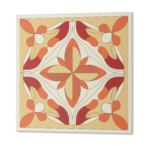 Vinyl fliesen Ein modernes Blumenmotiv in abstrakter Version
