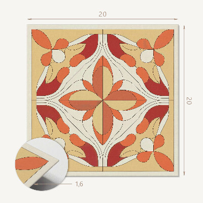 Vinyl fliesen Ein modernes Blumenmotiv in abstrakter Version