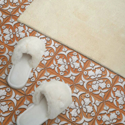 Pvc fliesen Ein elegantes Blumenmotiv