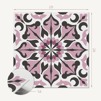 Vinyl fliesen selbstklebend Symmetrische Pflanzenmotive in Harmonie