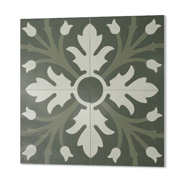 Pvc fliesen Blumenmuster auf Keramik