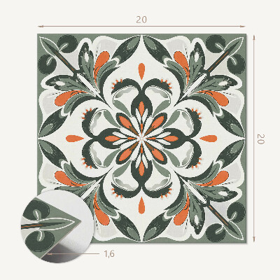 Vinyl fliesen Blumenmuster mit Blattakzenten