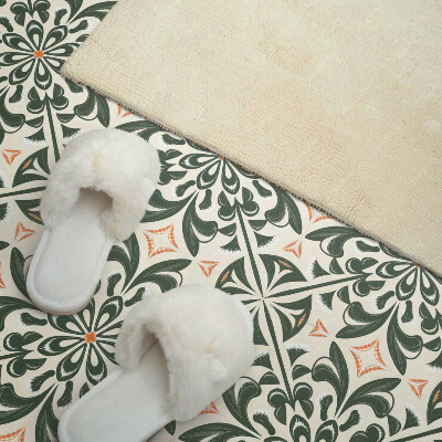 Pvc fliesen Blumen umgeben von Blättern