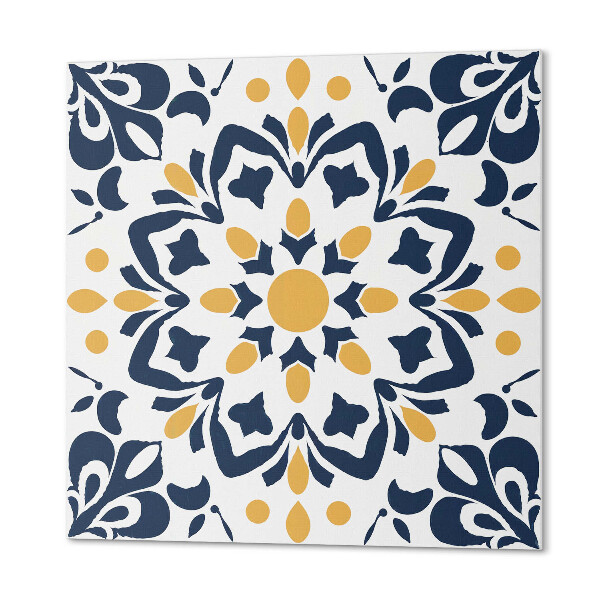 Vinyl fliesen selbstklebend Mandala mit Blumenmotiv