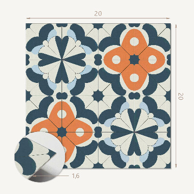 Vinyl fliesen Blumenmuster in Fliesen