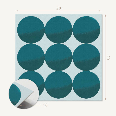 Vinyl fliesen Kreisförmige Muster in einem geometrischen Raster