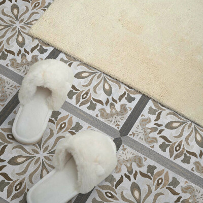 Vinyl fliesen selbstklebend Symmetrisches Blumenmuster
