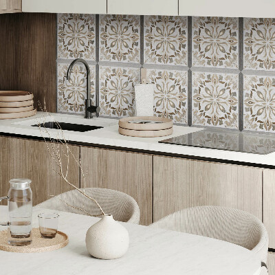 Vinyl fliesen selbstklebend Symmetrisches Blumenmuster