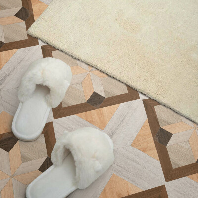 Vinyl fliesen Geometrisches Motiv in quadratischer Form