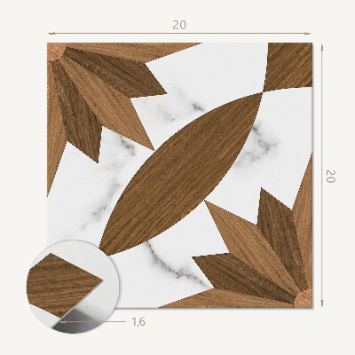 Pvc fliesen Holzmotive im geometrischen Stil