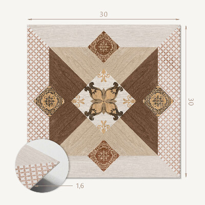 Vinyl fliesen selbstklebend Ornamentales Mosaik im unverwechselbaren Stil