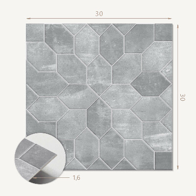 Pvc fliesen Mosaik-Sechseckmuster im modernen Stil