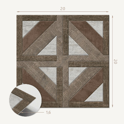 Vinyl fliesen Holzformen in einer Betonform