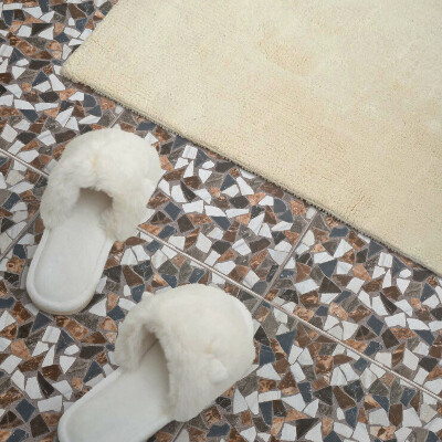 Vinyl fliesen Formen in einer Mosaikkomposition