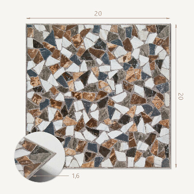 Vinyl fliesen Formen in einer Mosaikkomposition