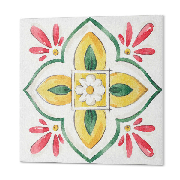 Vinyl fliesen selbstklebend Blumenmotiv mit Rahmen