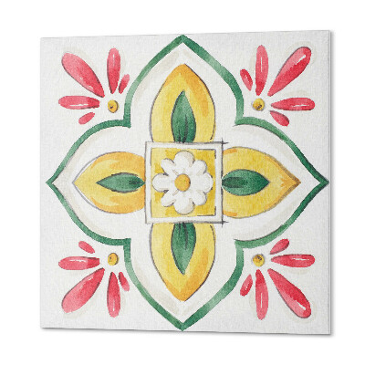 Vinyl fliesen selbstklebend Blumenmotiv mit Rahmen