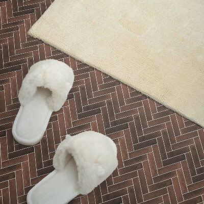 Vinyl fliesen selbstklebend Fischgrätenmuster aus Holz