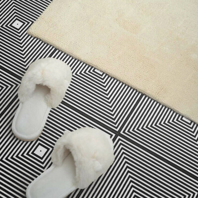 Vinyl fliesen Quadratisches konzentrisches Linienmotiv