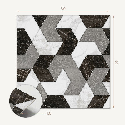 Pvc fliesen Abstrakte Formen im geometrischen Stil
