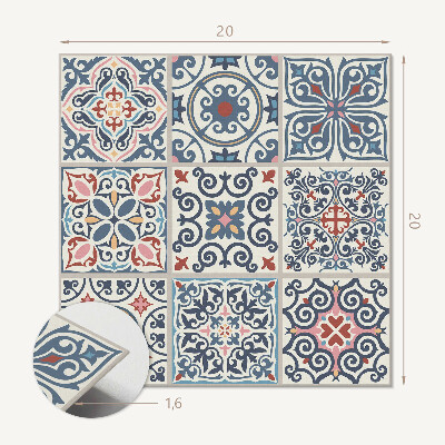 Vinyl fliesen Stilisierte künstlerische Mosaike
