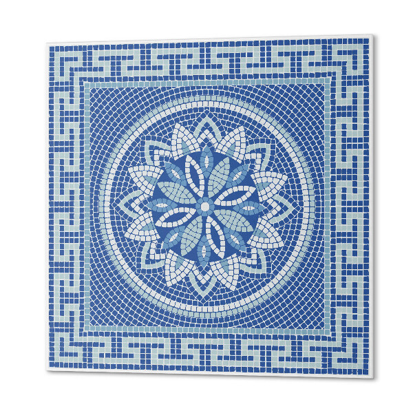 Vinyl fliesen selbstklebend Mosaikmuster mit floralem Motiv