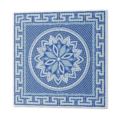 Vinyl fliesen selbstklebend Mosaikmuster mit floralem Motiv