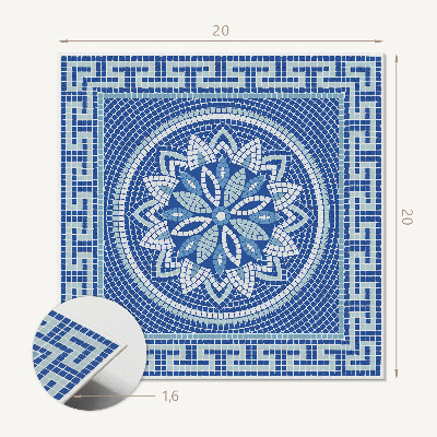 Vinyl fliesen selbstklebend Mosaikmuster mit floralem Motiv