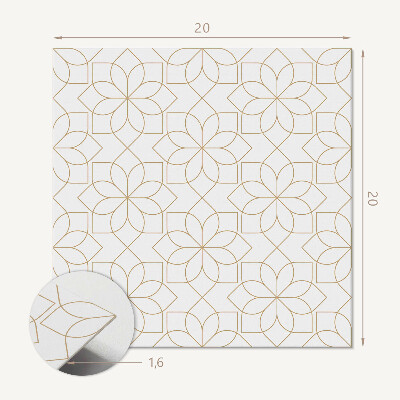 Pvc fliesen Blumenmuster in geometrischen Formen