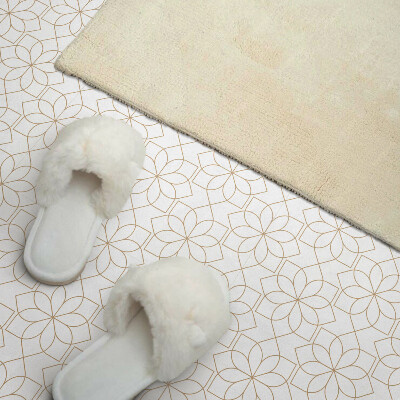 Pvc fliesen Blumenmuster in geometrischen Formen