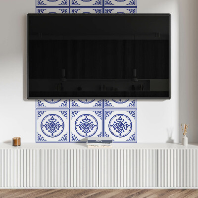 Vinyl fliesen selbstklebend Blumenmuster mit Kreisen