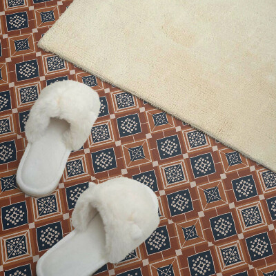 Pvc fliesen Braune und weiße Geometrie