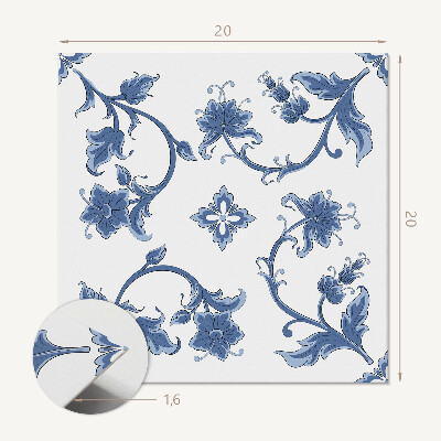 Vinyl fliesen selbstklebend Blumenmuster