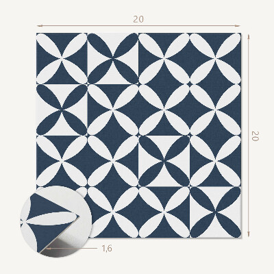 Pvc fliesen Blumenmuster in geometrischen Formen