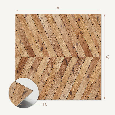 Vinyl fliesen selbstklebend Ein Motiv aus Brettern in kunstvoller diagonaler Anordnung